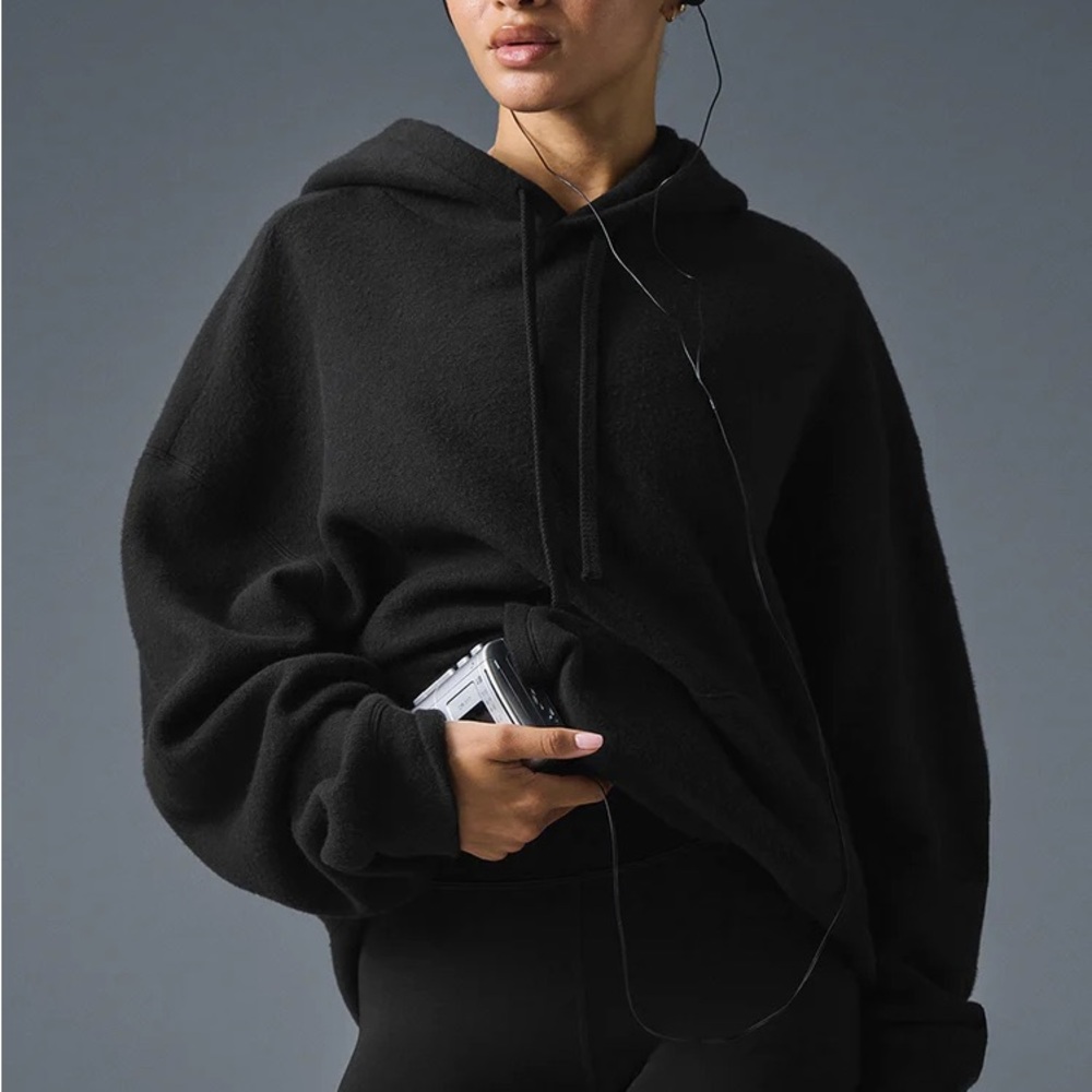😍ALO! Black Women's Hooded Sweater Pullover